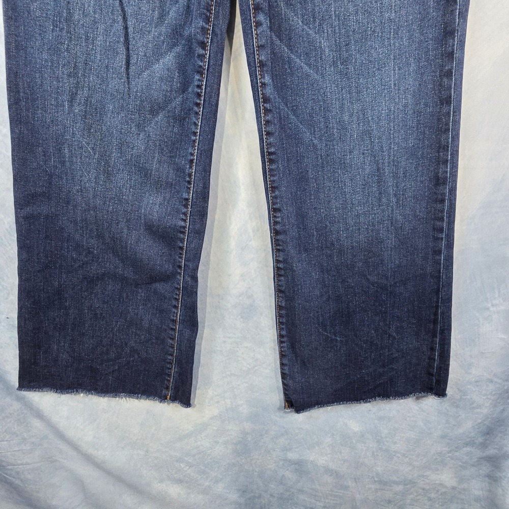 KUT from the Kloth Meg Fab Ab Wide Leg Jeans Blue Raw Hem Indigo Size 0‎ - Picture 3 of 8